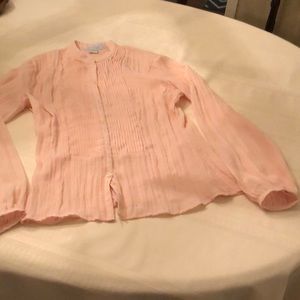 Light Pink Blouse with miniature pearls—new never worn no tags